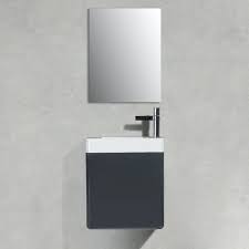 Gäste wc waschbecken mit unterschrank und spiegel. Badmobel Set Caro 450 Fur Gaste Wc Farbe Wahlbar Spiegel Optional