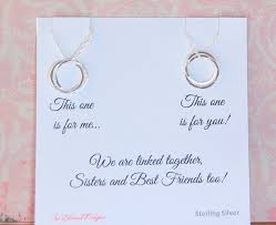 Matching sister necklaces for 2. Two Sister Necklaces 2 Sisters Gift For Two Sisters Wedding Etsy Graduation Gifts For Best Friend Sister Necklace Sister Wedding Gift