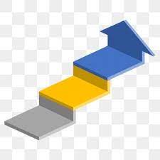 3d Stairs Arrow 3d Stairs 3d Arrow Graphic Design Graphics Vector 3d Colorful Colors Business Succe Diy Wall Art Decor Backdrops Backgrounds Arrow Illustration