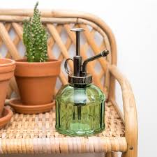 Vintage Inspired Green Glass Mister For