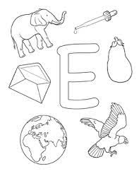 coloring e is for worksheet education com