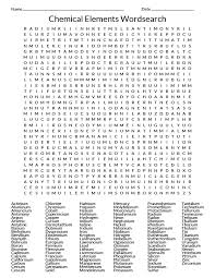 The large print is easy to see and you may learn a few new words click here for solutions. 118 Element Wordsearch Chemistry Wordsearch