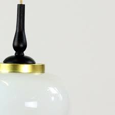 Mid Century Ceiling Light With Two Opaline Lights 1960s For Sale At Pamono