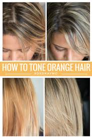 They use cool tones on the opposite end of the color spectrum to neutralize the warm tones. How To Tone Brassy Hair At Home Wella T14 And Wella T18 Brassy Hair Brassy Blonde Hair Tone Orange Hair