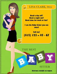 Mother Time Off Baby Sitting Flyer Babysitting Flyers Babysitting Jobs Babysitting