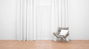 Curtains are elementary in dramatically altering the ambience. Free Psd Modern Armchair Next To Large Window With White Curtains Wooden Floor Empty Room As Minimal Concept