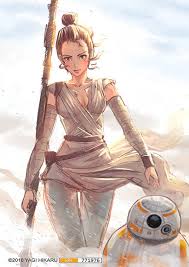 Rey And Bb 8 Star Wars The Force Awakens Star Wars Painting Rey Star Wars Star Wars Canvas Art