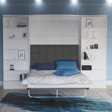 multimo queen storage murphy bed finish gloss white yatak baza