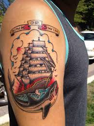 sinking ship tattoo flash elegant