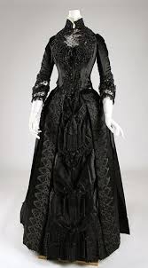 Perpetually Beautiful Black Mourning Dress From 1887 Dress Black Vintage Victorian Costume Clothing Historical Dresses Vintage Gowns Victorian Fashion