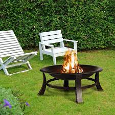 A fire pit is a way for outdoorsy types to get some use out of the backyard during the cold winter months. Buy Fixkit 30 Fire Bowl Outdoor Patio Fire Pit With Mesh Spark Screen Cover Bbq Grill Log Grate Firepit Poker Waterproof Cover Wood Burning Stove For Backyard Camping Bonfire Patio Garden Online