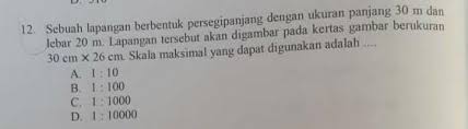 Sebuah Lapangan Berbentuk Persegi Panjang Dengan Ukuran Panjang 30m Dan Lebar 20m Lapangan Brainly Co Id
