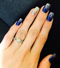 Glitter Black And Blue Ombre Nails Pin By Megan On Nails Blue Ombre Nails Blue And Silver Nails Sapphire Nails