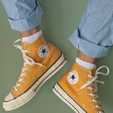 Black And Yellow Converse Shirt Converse Chuck Taylor High 1970s Sunflower Yellow Converse Converse Cute Shoes
