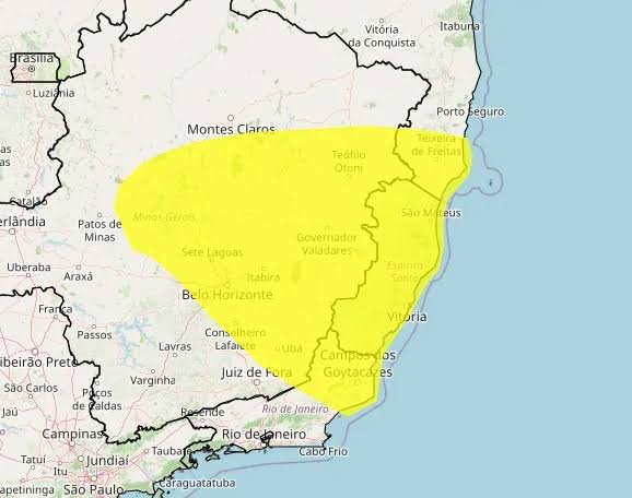 Inmet manifesta alerta de tempestade para todo ES - ES HOJE