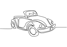 Learn how to draw classic car line pictures using these outlines or print just for coloring. One Single Line Drawing Of Old Retro Vintage Auto Car Classic Transportation Vehicle Concept Vintage Racing Car Driving On Dusty Road Continuous Line Draw Design Illustration 1922242 Vector Art At Vecteezy