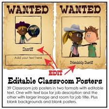 39 Editable Western Class Jobs Pdf Posters Cowboy And Cowgirl Themed Posters Class Jobs Job Poster Classroom Posters