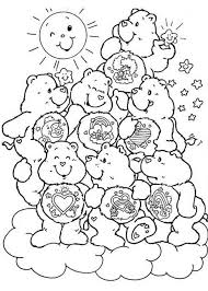 Free printable birthday cards to color Care Bear Printable Coloring Pages Coloring Home