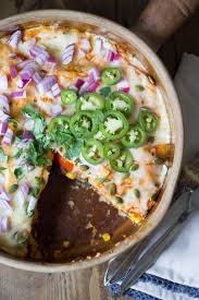 Stacked Vegetarian Enchilada Pie The Wanderlust Kitchen