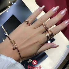 New Stainless Steel Bracelet Silver Rose Gold Yellow Gold Black Jewelry Nail Screw Cuff Bangle Cartier Nail Bracelet Screw Bracelet Cartier Love Ring