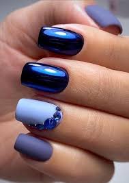 Black And Blue Nail Designs 15 Pretty Acrylic Blue Nails Design For Summer Nails Makeup Page 13 Of 15 Latest Fashion Trends For Woman Blue Nail Designs Purple Nail Designs Blue Nail Art Designs