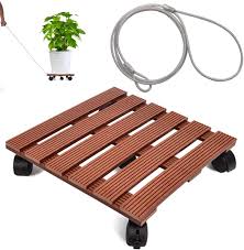 Thus, it is strong enough to be able to facilitate the growth of your plants from scratch. 14 Inch Wood Planter Caddy Fruitwood Slatted Wheel Plant Pot Caddie Walmart Com Walmart Com
