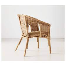 The chair is covered in resin wicker, which protects it from uv lights. Agen Chair Rattan Bamboo Ikea