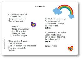 Arc En Ciel Une Chanson De Bernard Pithon Paroles Illustrees De La Chanson Arc En Ciel Arc En Ciel Chanson Pour Anniversaire Ciel