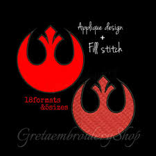 Download Rebel Alliance Embroidery Design Machine By Gretaembroidery On Zibbet SVG Cut Files