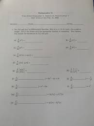 Derivatives of exponential functions involve the natural logarithm. Solved Mathematics 51 Take Home Worksheet 2 Derivative P Chegg Com