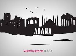 Vektorel Cizim Adana Sehir Silueti City Silhouette Metal Words Metal Art