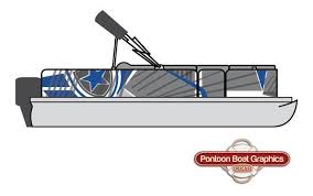 13' small pontoon boat powered by an electric motor w/ power tilt. Pontoon Boat Graphics