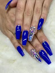 I've used elderberry, opium noir, sapphire electric blue, cherry fizz and crystal glass, also tack free. 18 Elegant Dark Blue Acrylic Nails Design For Coffin Nails Ideas Blue Nail Art Designs Blue Acrylic Nails Acrylic Nail Designs