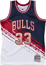 Mitchell Ness Chicago Bulls 33 Scottie Pippen Independence Jersey Incorporated Style