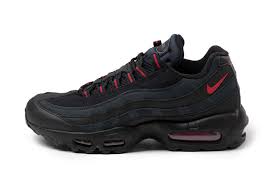In his hand are the depths of the earth, and the mountain peaks belong to him. Nike Air Max 95 Black University Red Dark Smoke Grey Asphaltgold