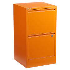 Filing cabinets range of two three and four drawer cabinets for foolscap and a4 storage the uk's largets and best range delivered to your home or office buy now. Bisley Orange 2 3 Drawer Locking Filing Cabinets The Container Store