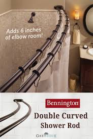Bennington Adjustable Double Curved Shower Curtain Rod Oil Rubbed Bronze Shower Curtain Rods Shower Rod Curtain Rods