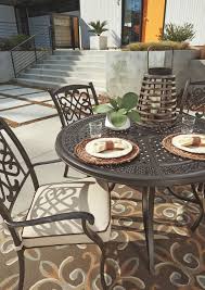Burnella Round Dining Table With Umbrella Option In 2020 Rectangular Dining Set Round Dining Table Round Dining