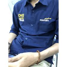 Harga, jual, produsen, konveksi, desain, model , baju, seragam, bank, murah | gambar seragam bank , harga seragam bank , jual seragam bank, contoh model seragam bank. Kemeja Bank Mandiri Kantong Satu Pdl Seragam One Mandiri Team Lengan Pendek Baju Kerja Lapangan Cod Shopee Indonesia