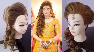 This glamorous wedding hairstyle for long hair will require some teasing and hold products to keep the front slicked back, but your here's proof that not all wedding hairstyles for long hair have to involve curls. Elegant Bridal Hairdo Front Side Puff Wedding Hairdo Hairstyle For Long Medium Hair Youtube