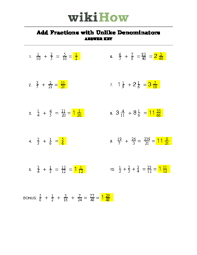 Maybe you would like to learn more about one of these? 3 Ways To Add Fractions With Unlike Denominators Wikihow