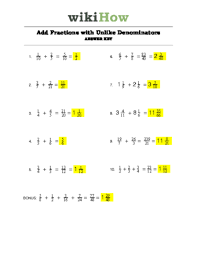 Learn adding fractions with our videos, online questions the denominators are different numbers. 3 Ways To Add Fractions With Unlike Denominators Wikihow