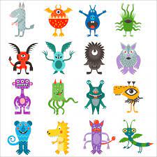 Cartoon Cute Color Monsters Aliens Collection Monstruos Dibujos Animados Dibujos