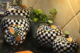 Black And White Checkered Canisters Mackenzie Childs Inspired Black White By Dinglehoppertreasure Mackenzie Childs Inspired Mackenzie Childs Inspiration