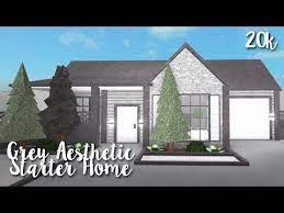 Bloxburg Grey Aesthetic Starter Home 23k Speedbuild Youtube Bloxburg House Ideas House Decorating Ideas Apartments Starter Home