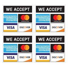 Visa and mastercard offer worldwide acceptance and extensive secondary benefits. Credit Card Stickers Visa Mastercard Amex And Discover Vinyl Decals Uv Protected Waterproof 4 X 3 7 Inch 4 Labels Buy Online In Bahamas At Bahamas Desertcart Com Productid 83484494