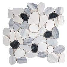 Pebble Stone Sliced Marmara Grey Tile Is An Eye Catching Grey Sliced Tile With Hints Of Black Stone This Tile Is Suitable For In 2020 Pebble Stone Stone Pattern Stone