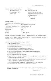 Contoh Surat Lamaran Kerja Cpns Kejaksaan Riwayat Hidup Pendidikan Dasar Surat