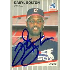 Daryl Boston autographed baseball card (Chicago White Sox) 1989 ...