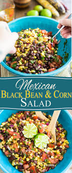 Black Bean And Corn Salad Recipe Mexican Black Bean And Corn Salad Recipe Corn Salads Black Bean Corn Salad Healthy Recipes